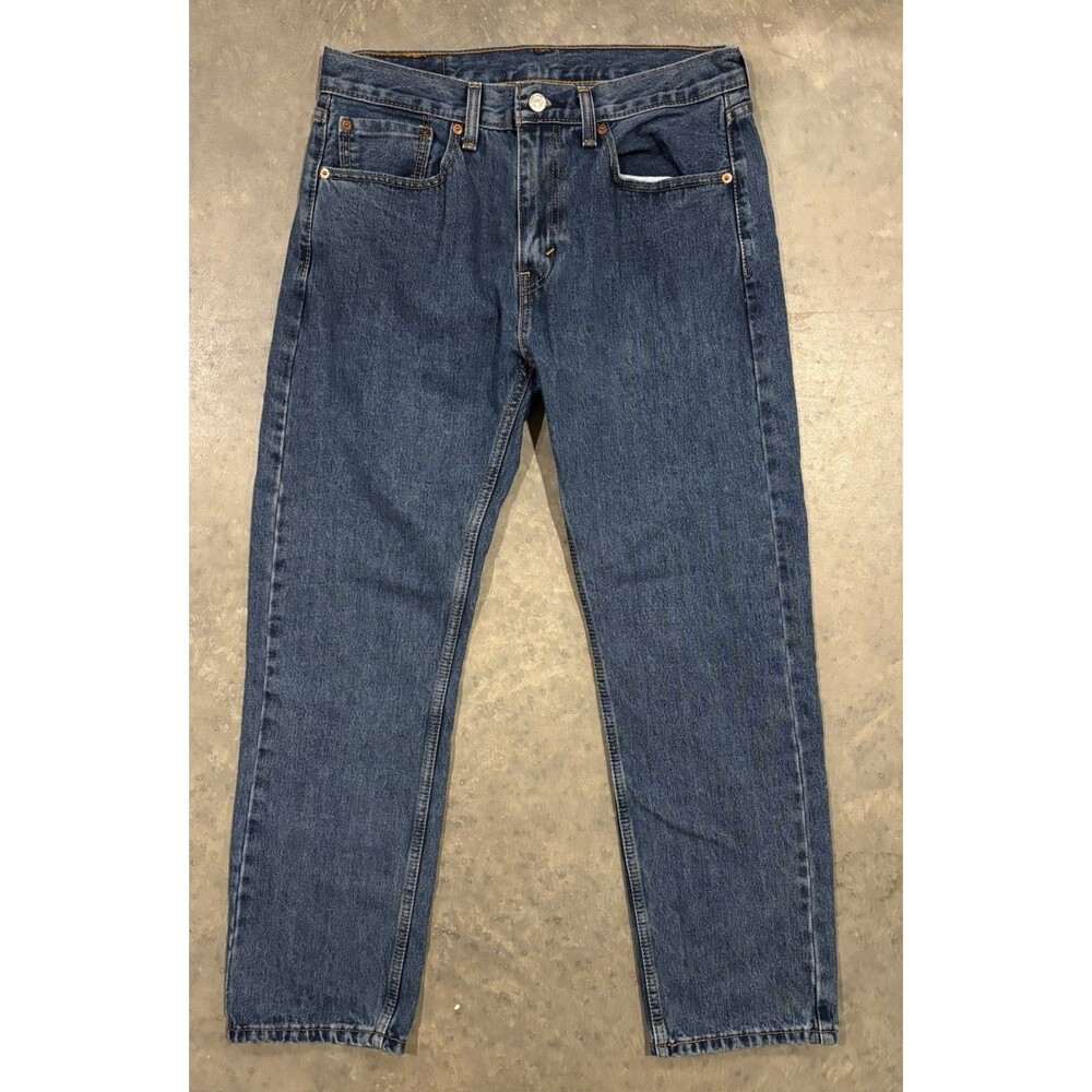 Levis 505 Jeans Men 32x30 Regular Fit Straight Leg Medium Wash Blue Denim Cotton